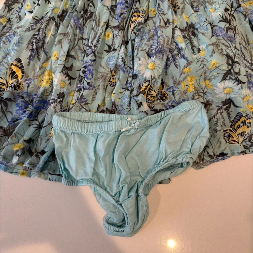Baby GAP Floral Butterfly Print Accordion Pleat Dress 18-24m Blue Yellow Purple